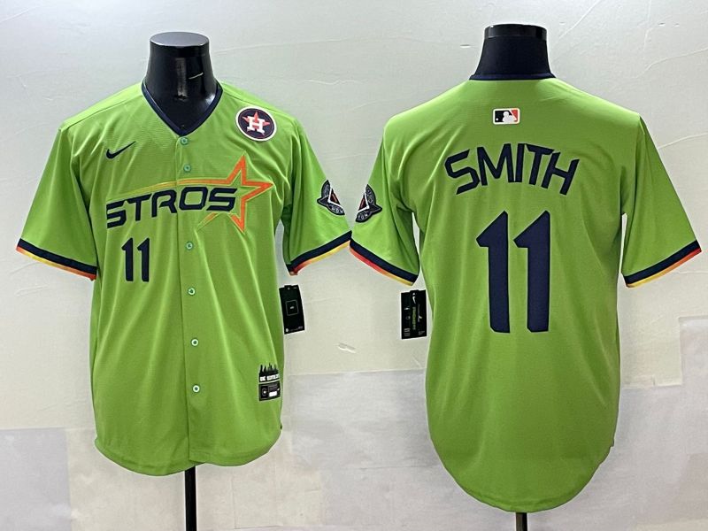 Men Houston Astros #11 Smith Green three generations Joint Name 2025 Nike MLB Jersey style 7